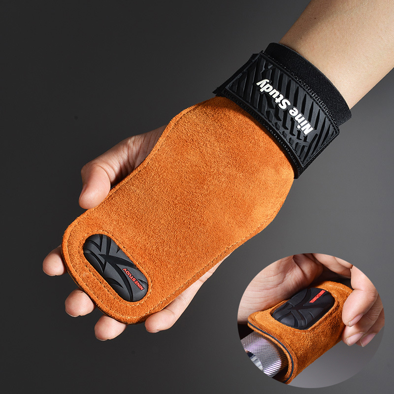 Crossfit Training Gear - 소가죽 체육관 그립 장갑, 역도 피트니스
