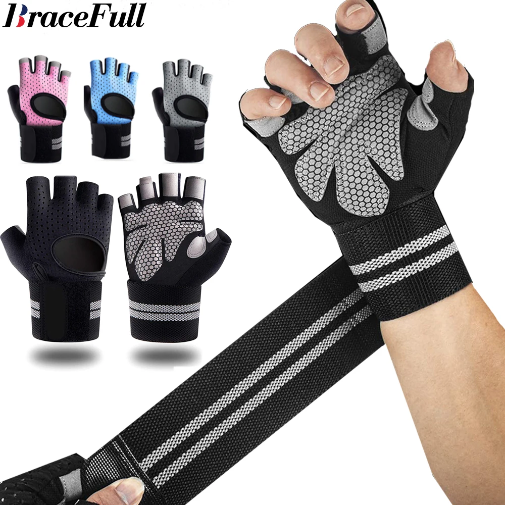 Crossfit Accessories - 손목 랩 지지대 달린 하프 핑거